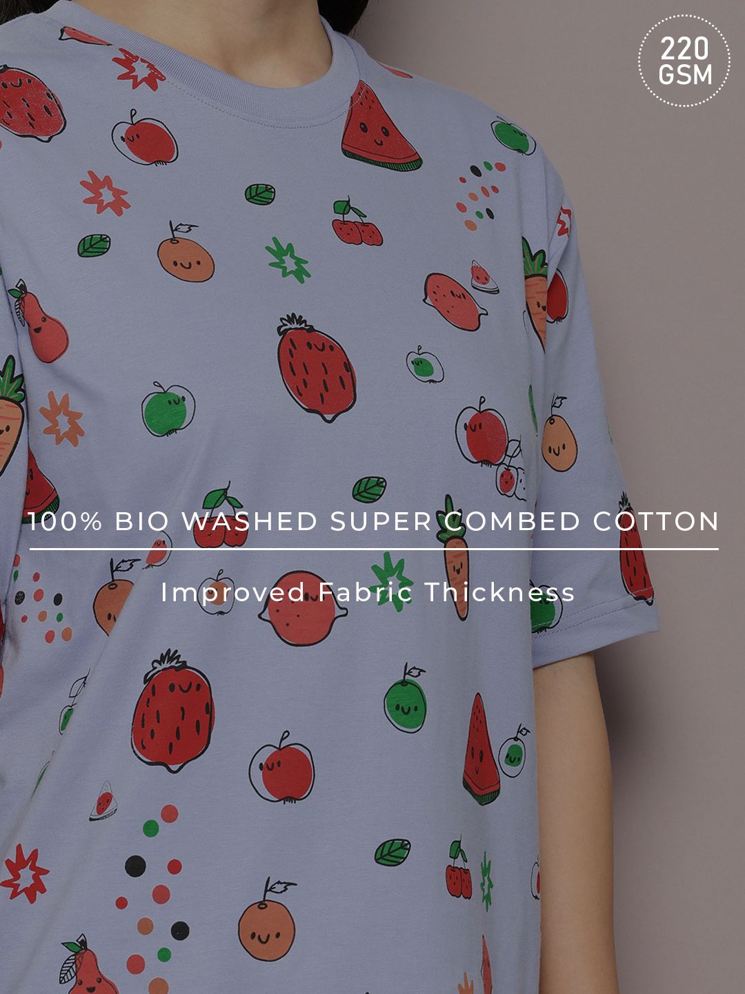 DILLINGER Printed Oversized Pure Cotton T-shirt