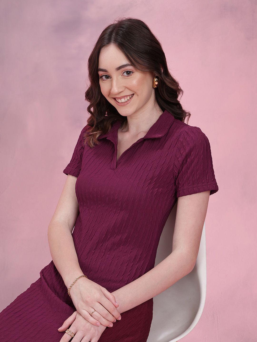 DressBerry Textured Bodycon Dress