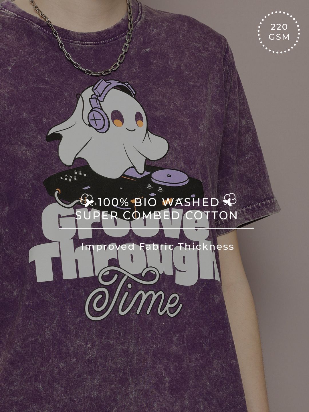 DILLINGER Graphic Printed Drop-Shoulder Sleeves Pure Cotton T-shirt