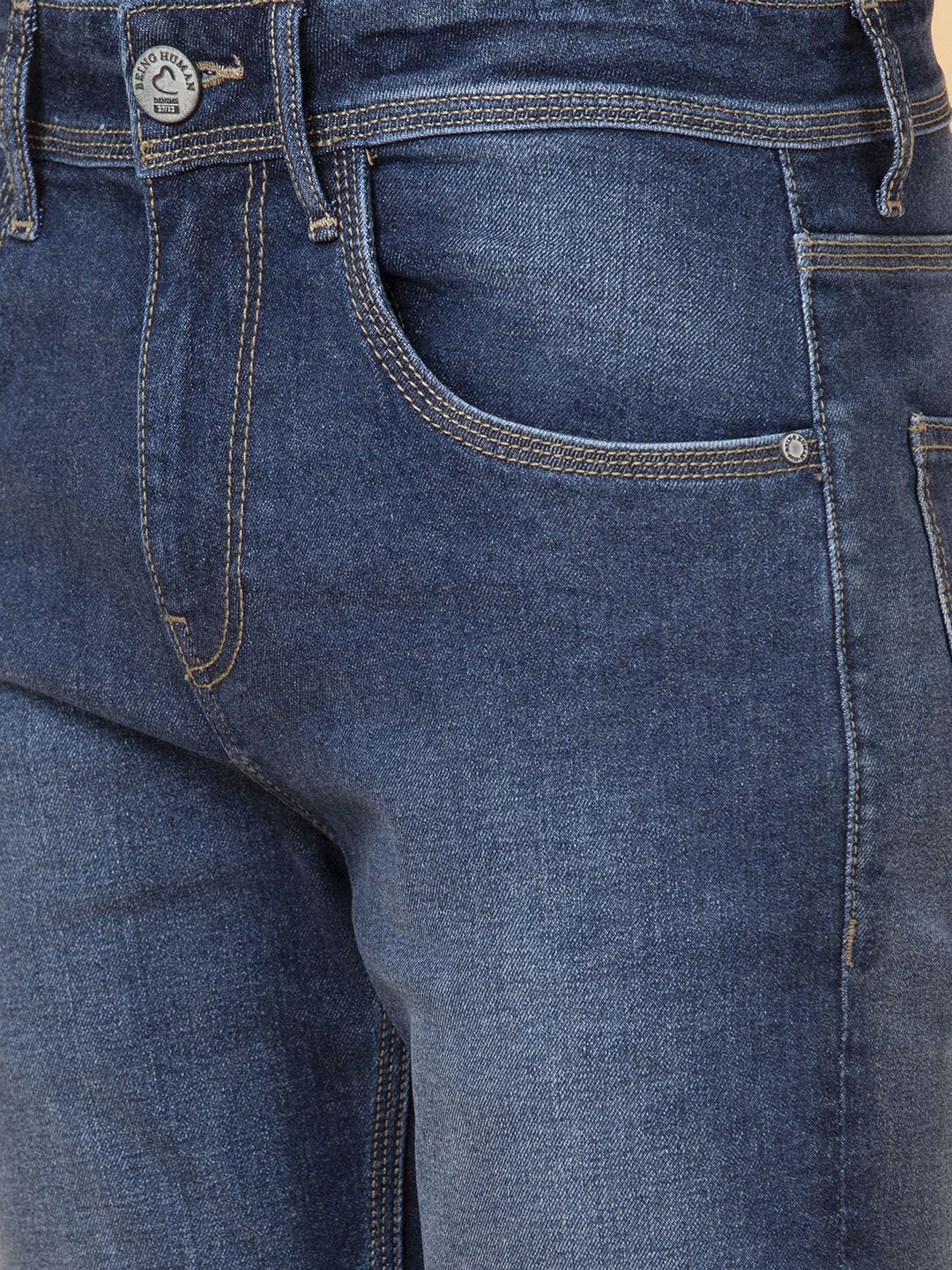 Being Human Men Skinny Fit Mid-Rise Cotton Light Fade Jeans