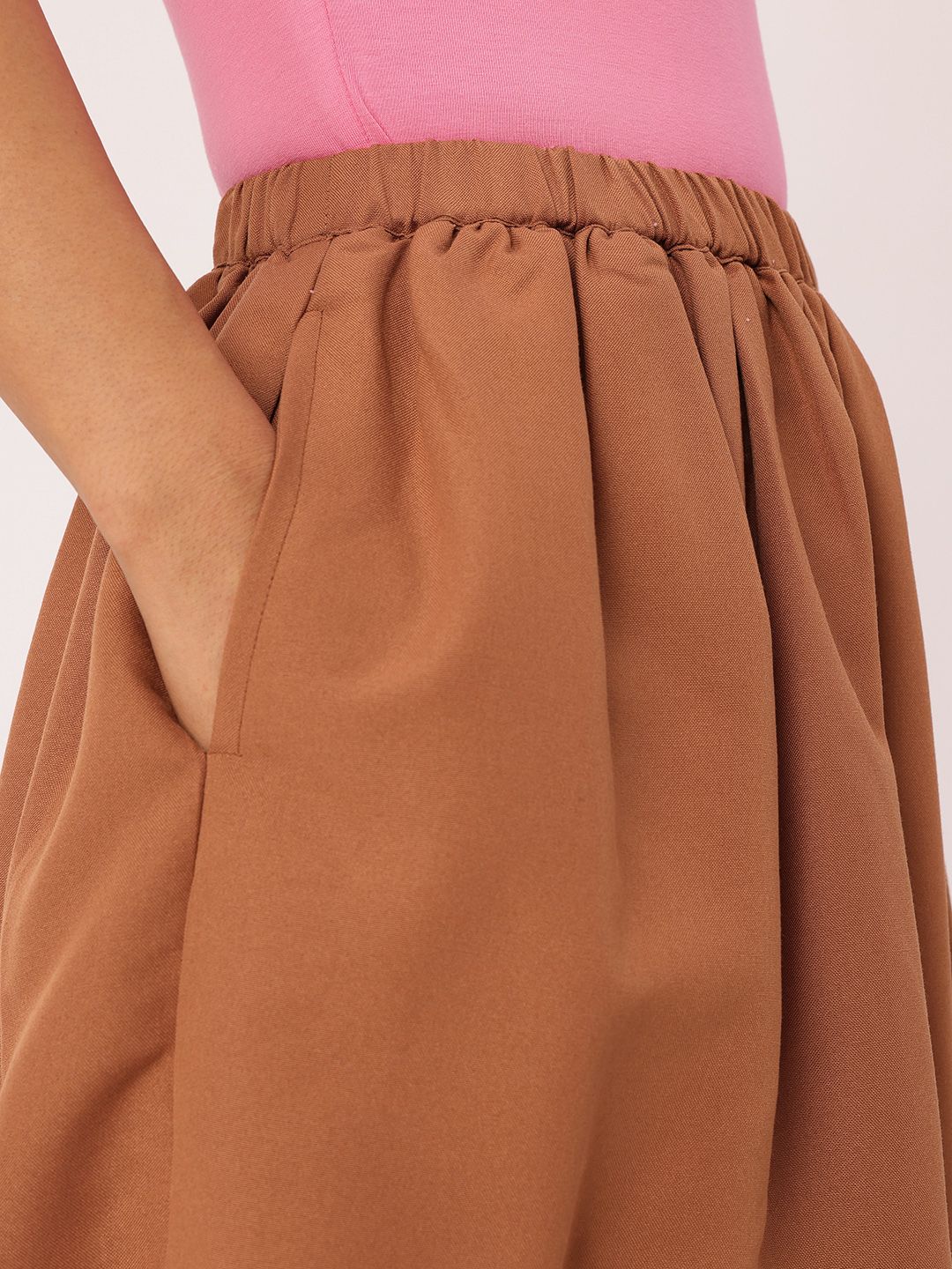 DressBerry Women Gathered A-Line Mini Skirt