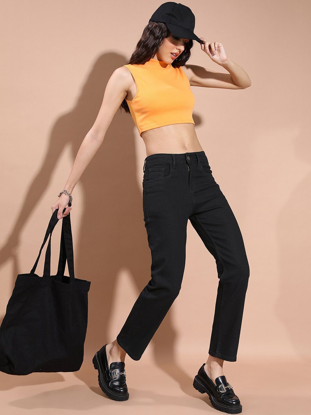 Basics By Tokyo Talkies Women Boyfriend Fit Stretchable Jeans