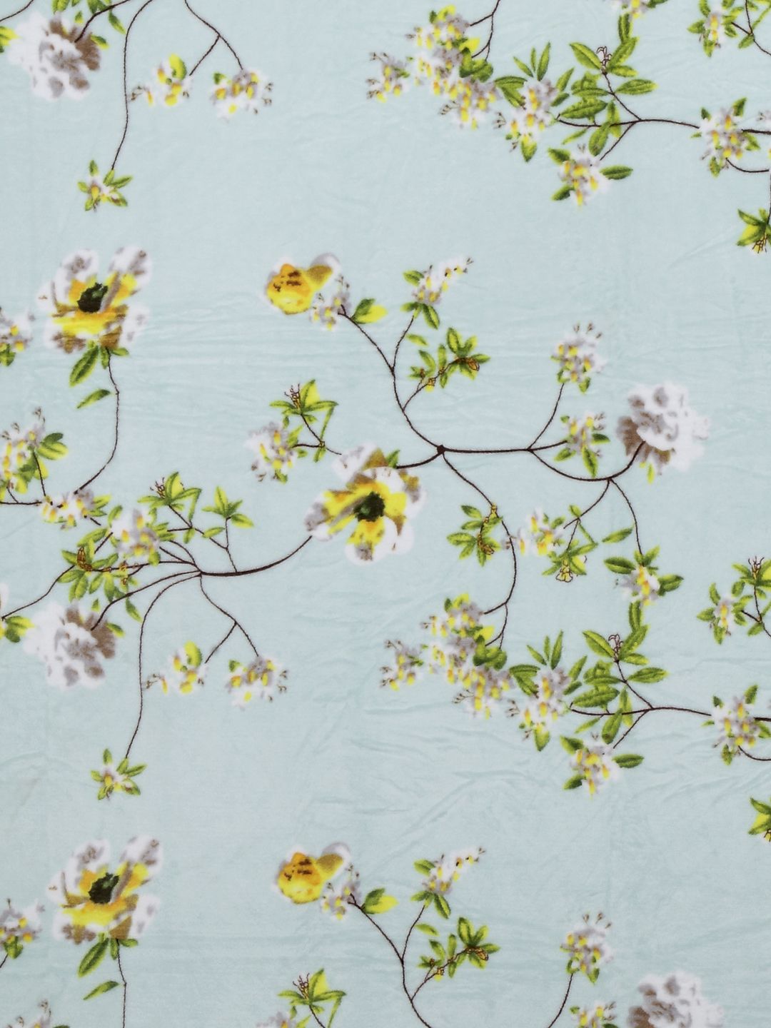 Cortina Turquoise Blue Ethnic Motifs AC Room 250 GSM Single Bed Blanket