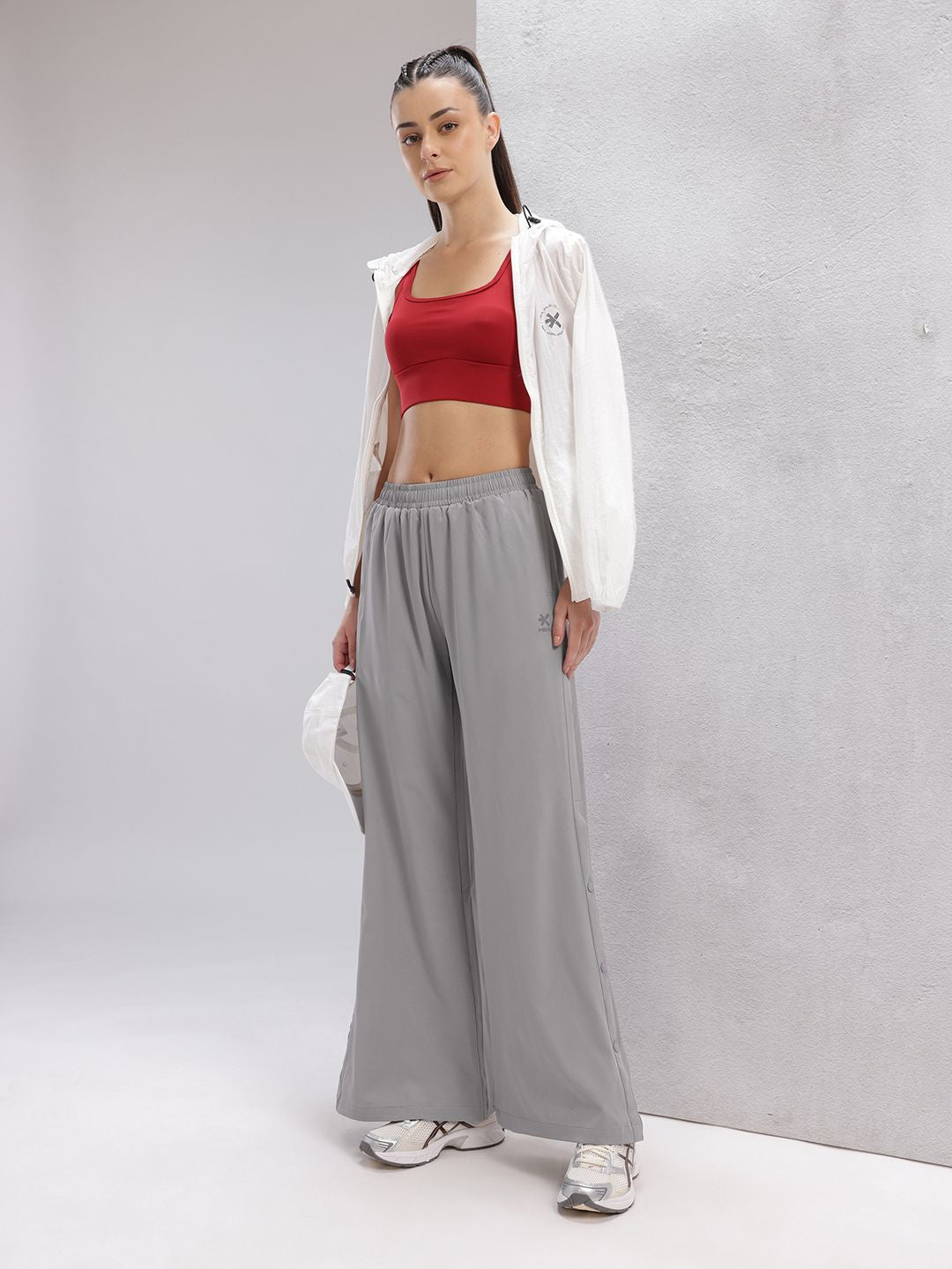 HRX by Hrithik Roshan Women Rapid-Dry Training Track Pants with Side Slits