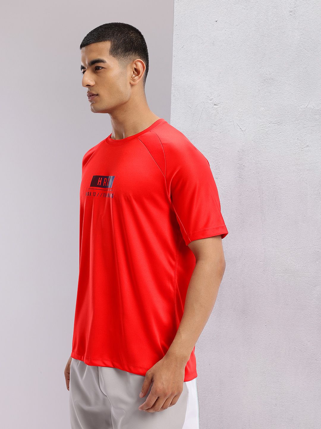 HRX by Hrithik Roshan Brand Logo Printed Rapid-Dry Training T-shirt