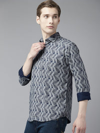 Park Avenue Pure Cotton Slim Fit Printed Casual Shirt