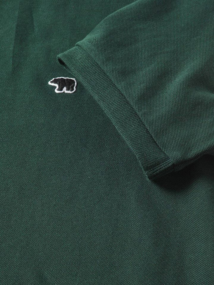 THE BEAR HOUSE Men Solid Regular Fit Pure Cotton Polo Collar T-Shirts