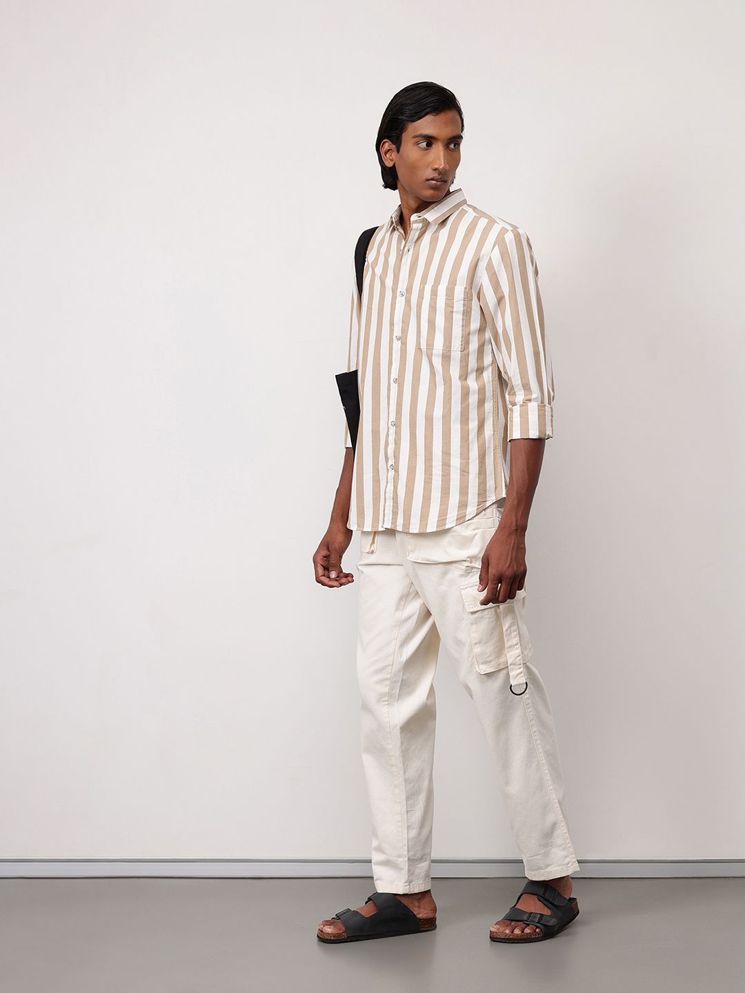 ether Men Classic Pure Cotton Striped Shirt