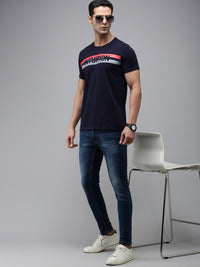 SPYKAR Men Pure Cotton Typography Printed Slim Fit T-shirt