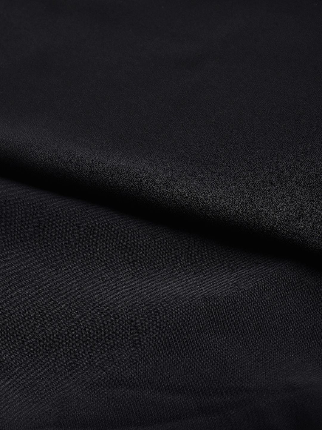 Athena Black Embellished Slit Sleeves Maxi Dress