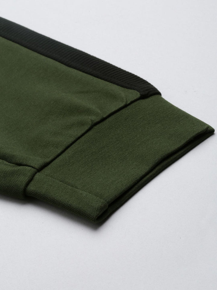 SPYKAR Men Colourblocked Slim Fit Mid-Rise Regular Joggers