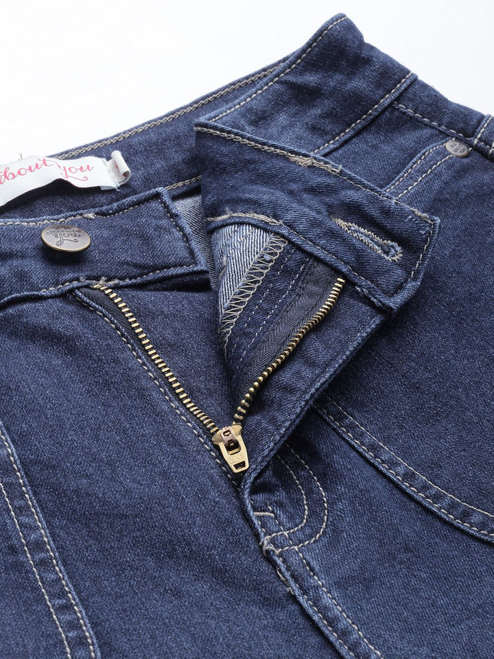 all about you Women Wide Leg Light Fade Stretchable Jeans