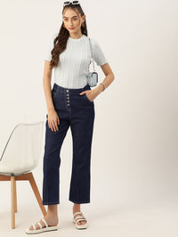 DressBerry Women Straight Fit High-Rise Stretchable Jeans