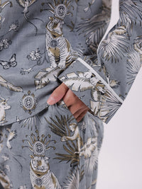 SANSKRUTIHOMES Women Printed Pure Cotton Night suit