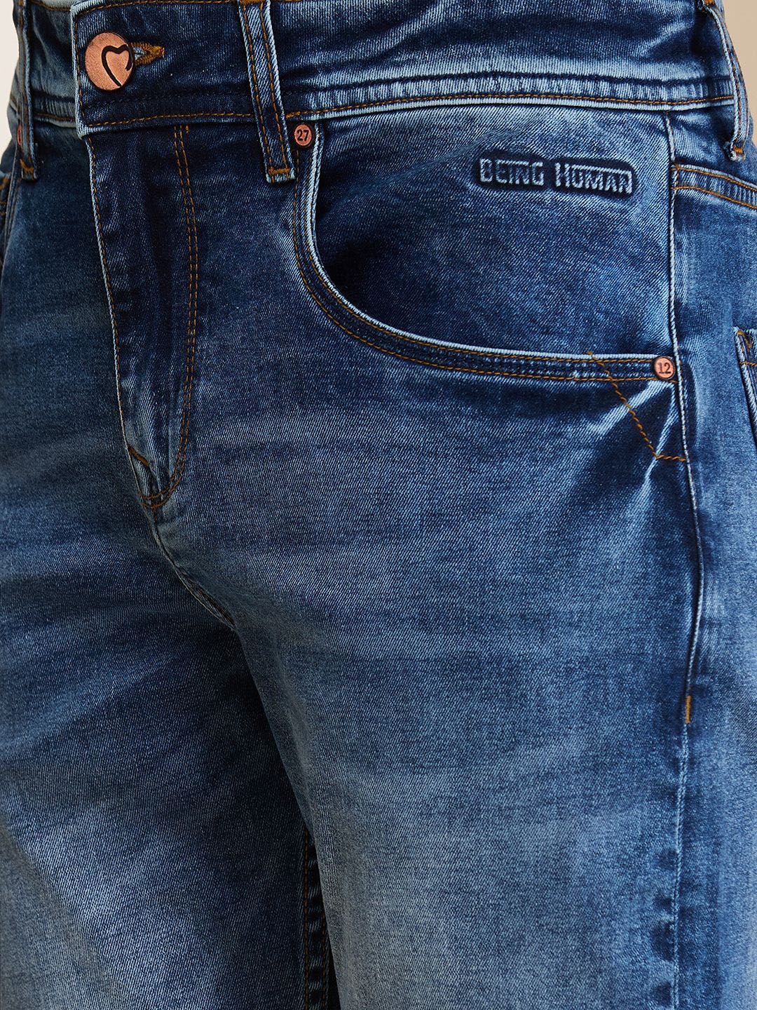 Being Human Men Slim Fit Light Fade Jeans