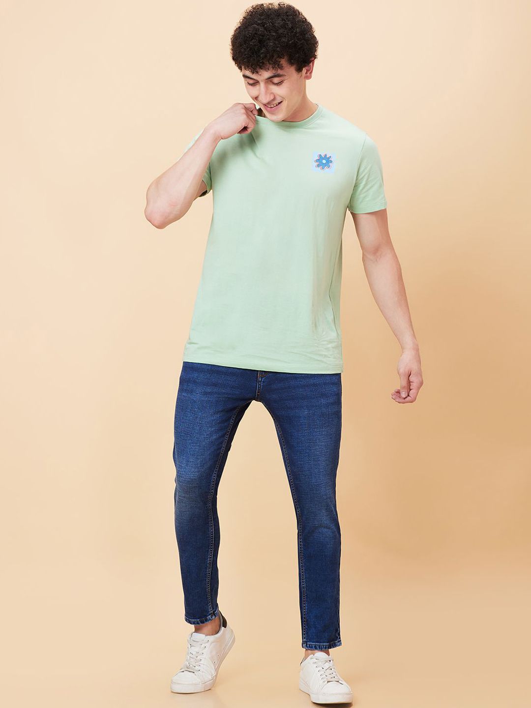 Being Human Men Slim Fit Mid-Rise Heavy Fade Jeans