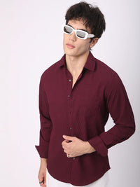 VASTRADO Men Classic Slim Fit Opaque Casual Shirt