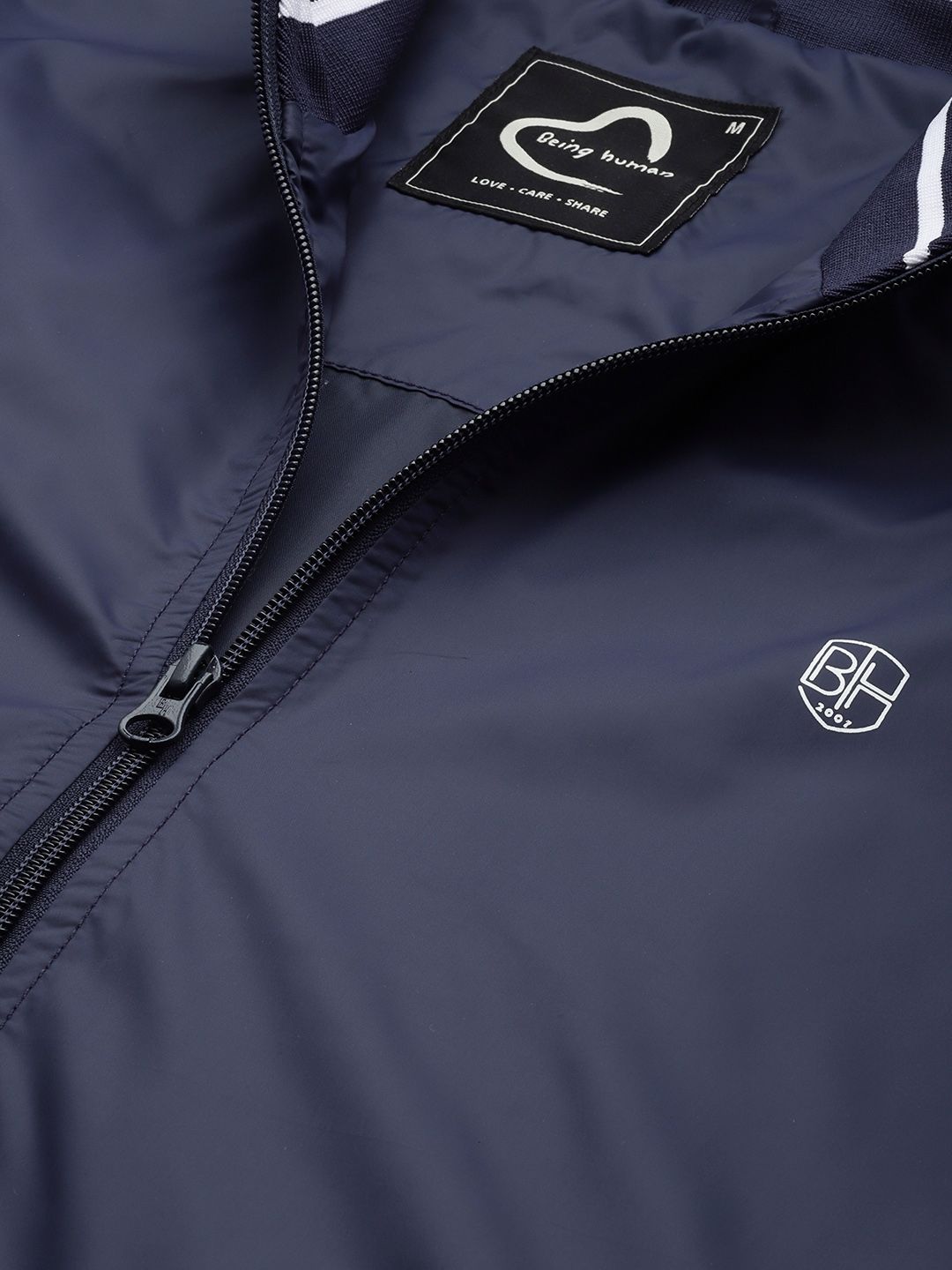 Being Human Mock Collar Varsity Jacket