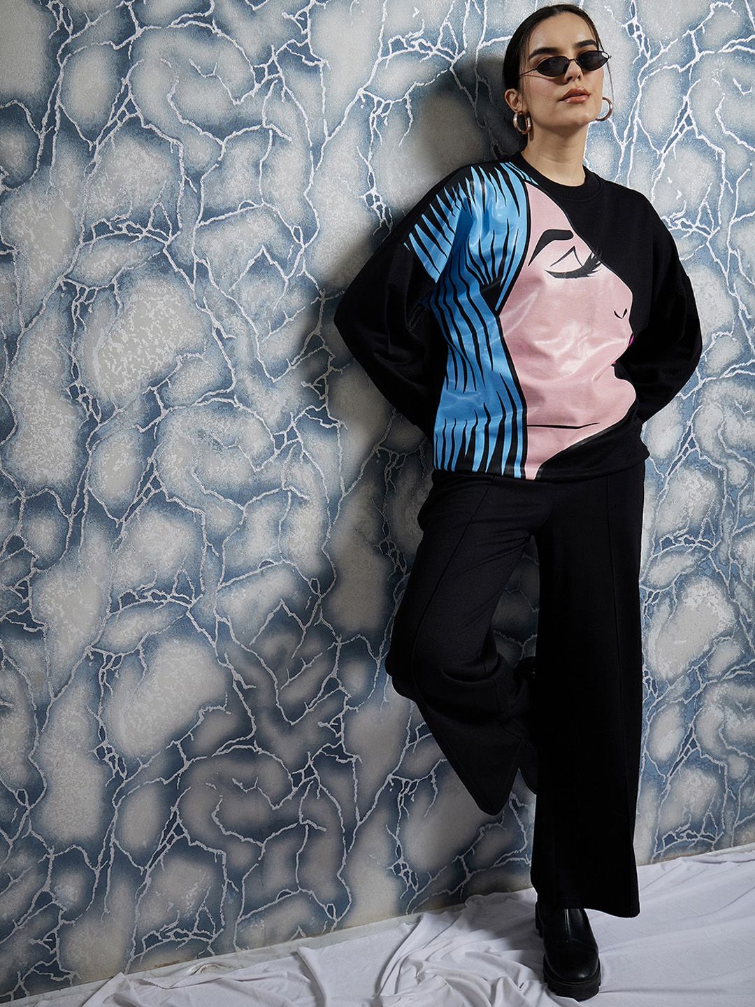 Athena Graphic Printed Sweatshirt With Trouser