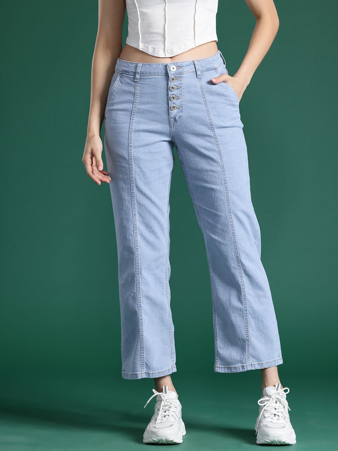 DressBerry Women Slim Fit Cropped Jeans