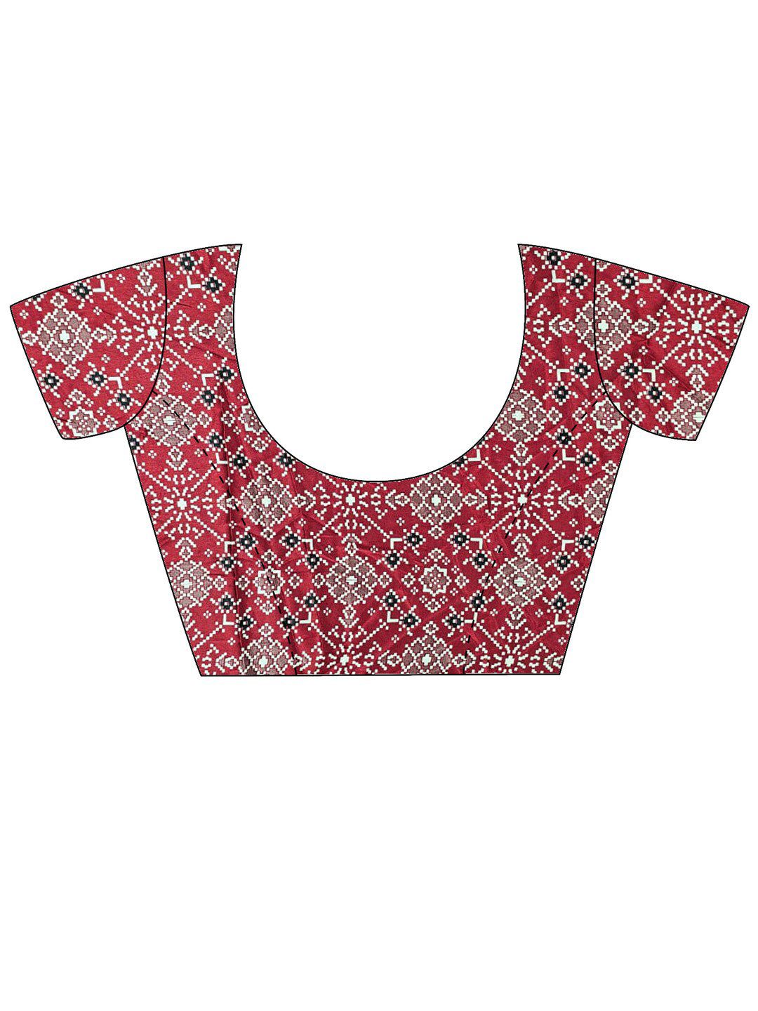 Saree mall Polka Dot Poly Crepe Bagru Sarees