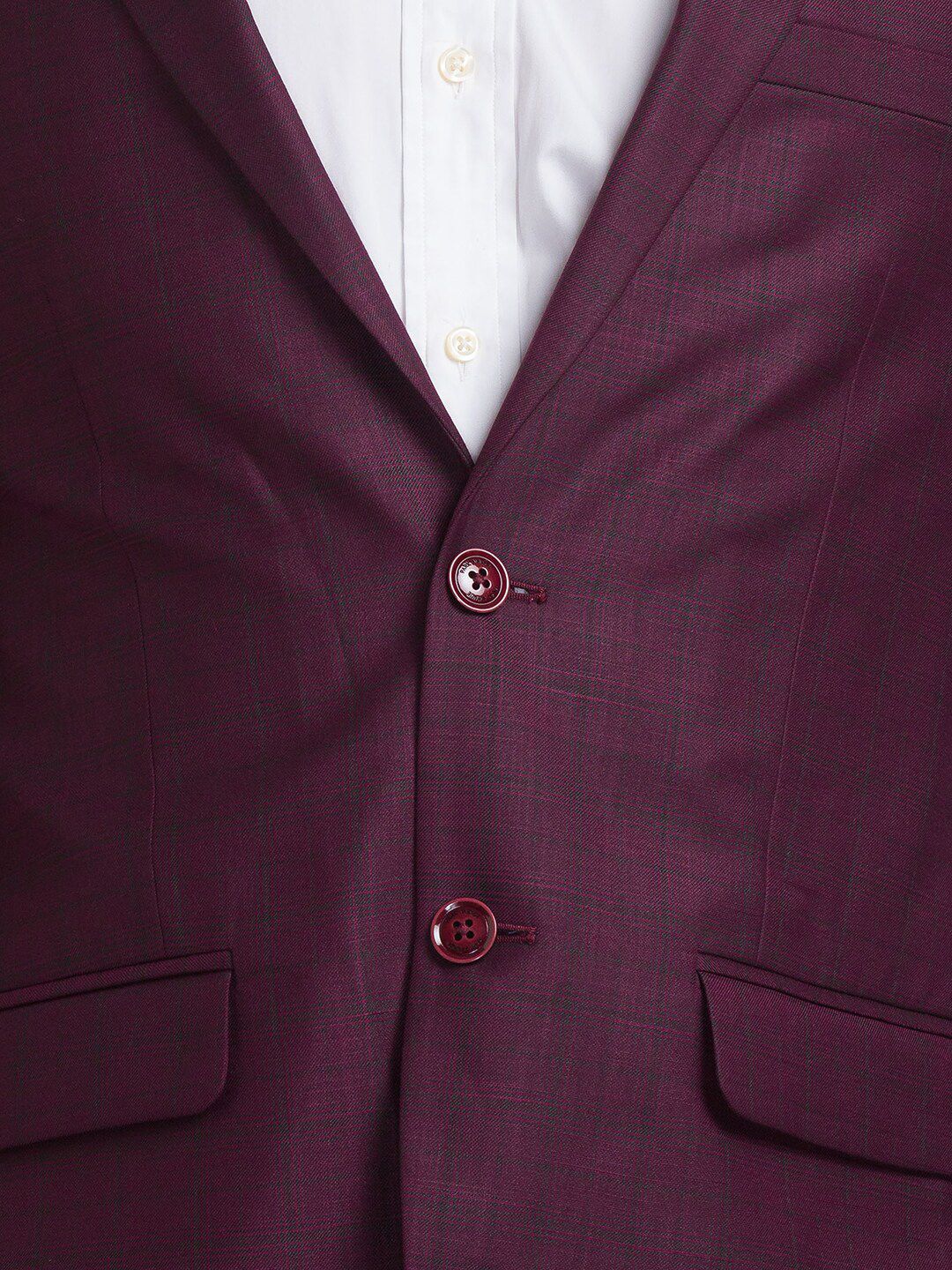 Park Avenue Men Checked Super 2 Piece Formal Suit