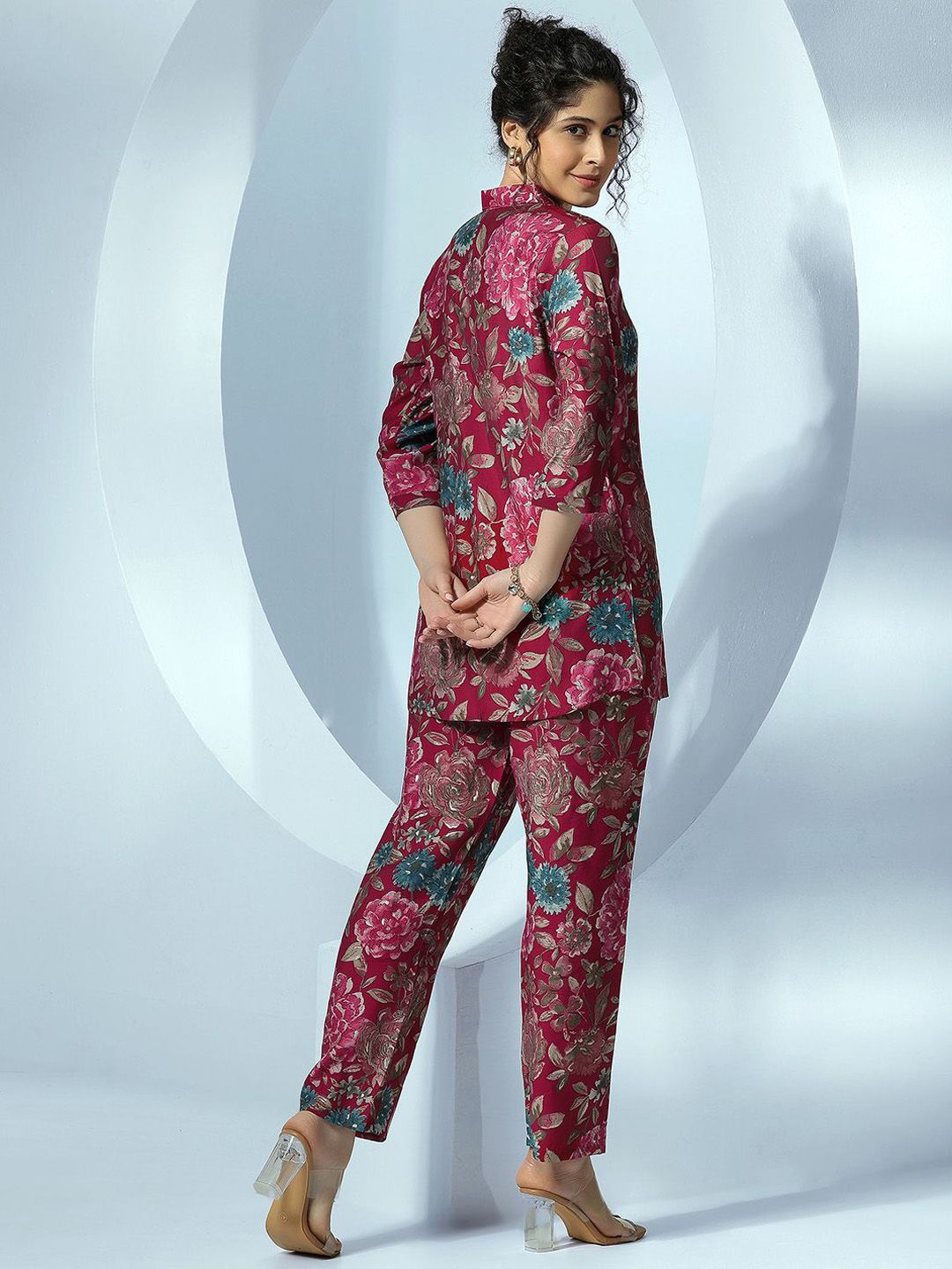 Libas Printed Shirt With Palazzo Co-Ords