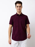 SPYKAR Men Spread Collar Solid Cotton Casual Shirt