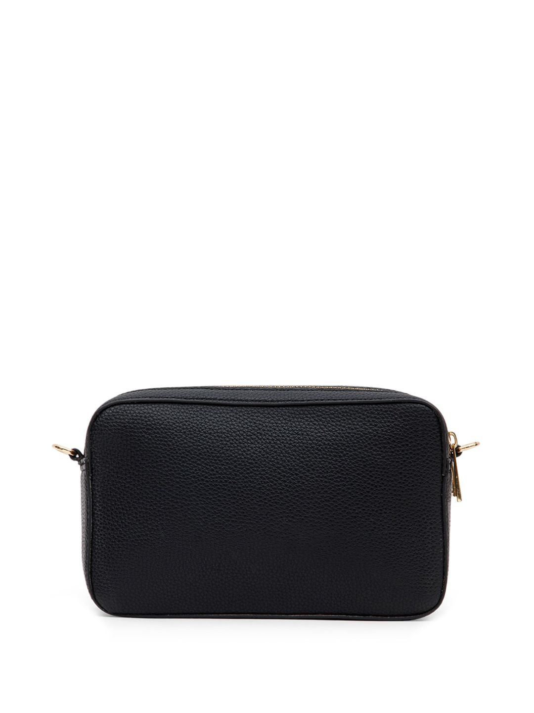 Berrylush Black Textured Structured Sling Bag