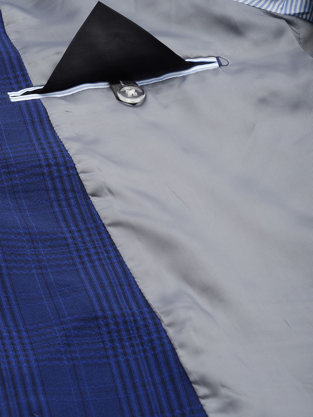 Park Avenue Checked Super Slim Fit Single-Breasted Formal Blazers