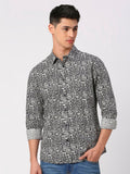 Being Human Floral Printed Pure Cotton Slim Fit Casual Shirt