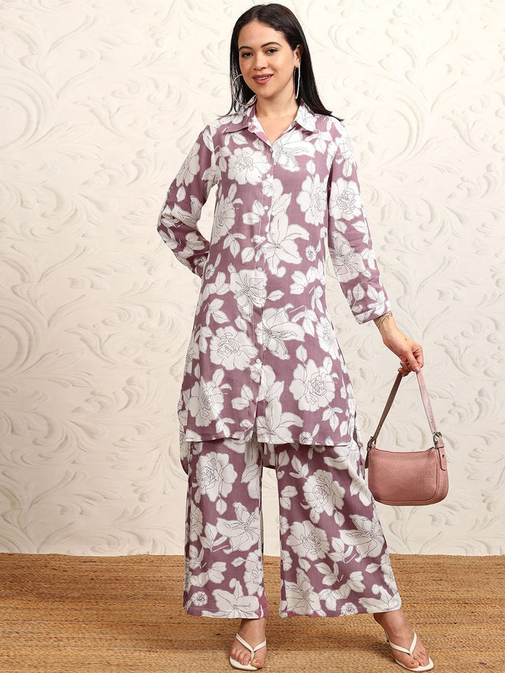 Vishudh Printed Pure Cotton Shirt With Palazzos