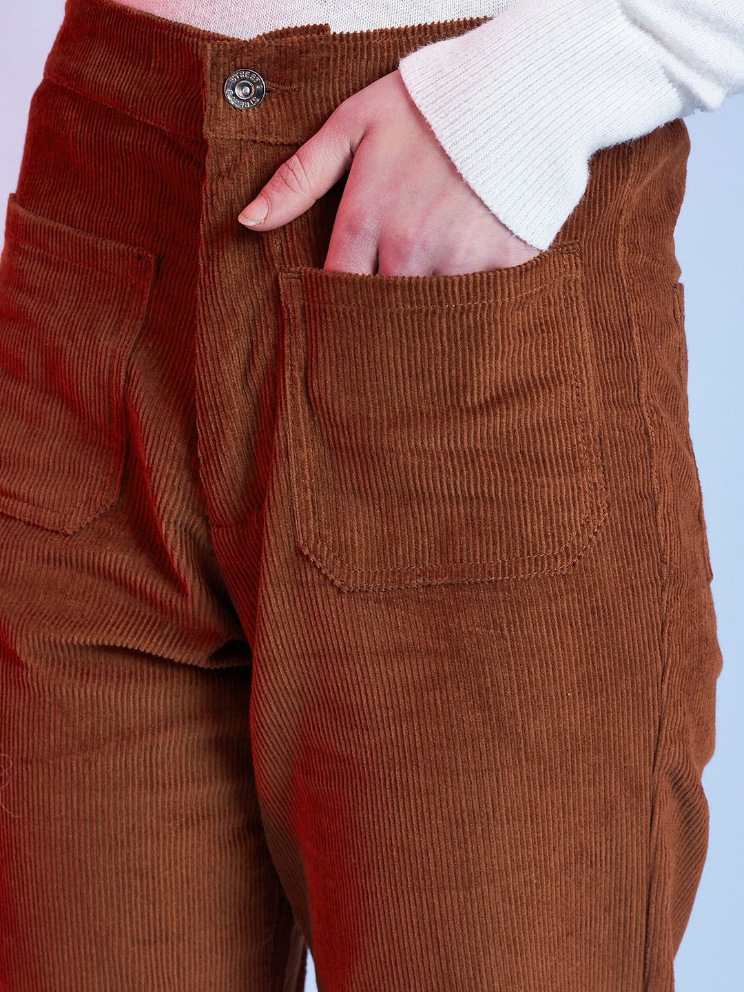 STREET 9 Women Relaxed Pure Cotton Trousers