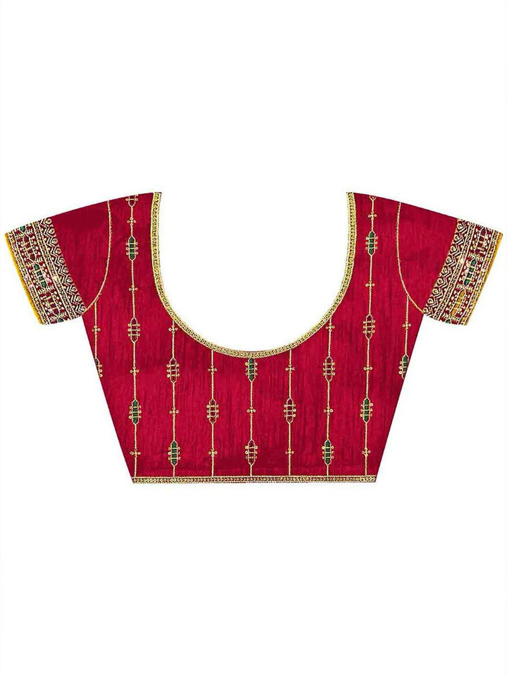 Saree mall Embellished Beads and Stones Silk Blend Sarees