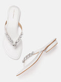 Lino Perros Women Embellished Open Toe Flats