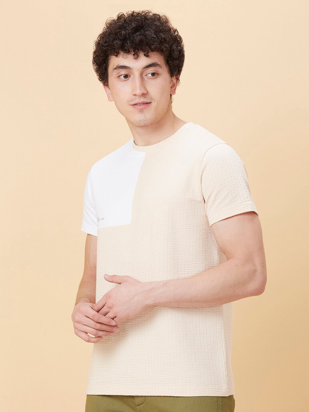 Being Human Colourblocked Round Neck T-shirt