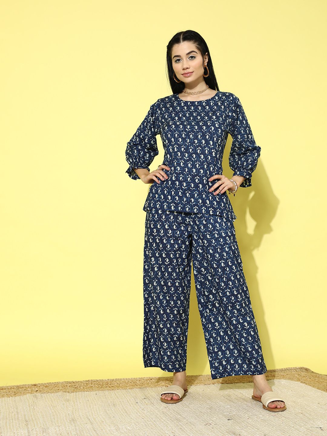 Libas Ethnic Motifs Printed Pure Cotton Night suit