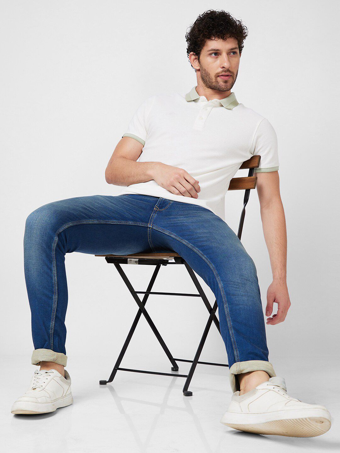 SPYKAR Polo Collar Short Sleeves Slim Fit T-shirt