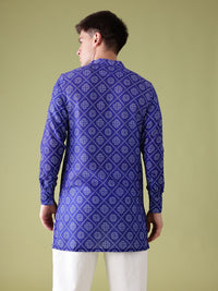 Anouk Mandarin Collar Bandhani Printed Kurta