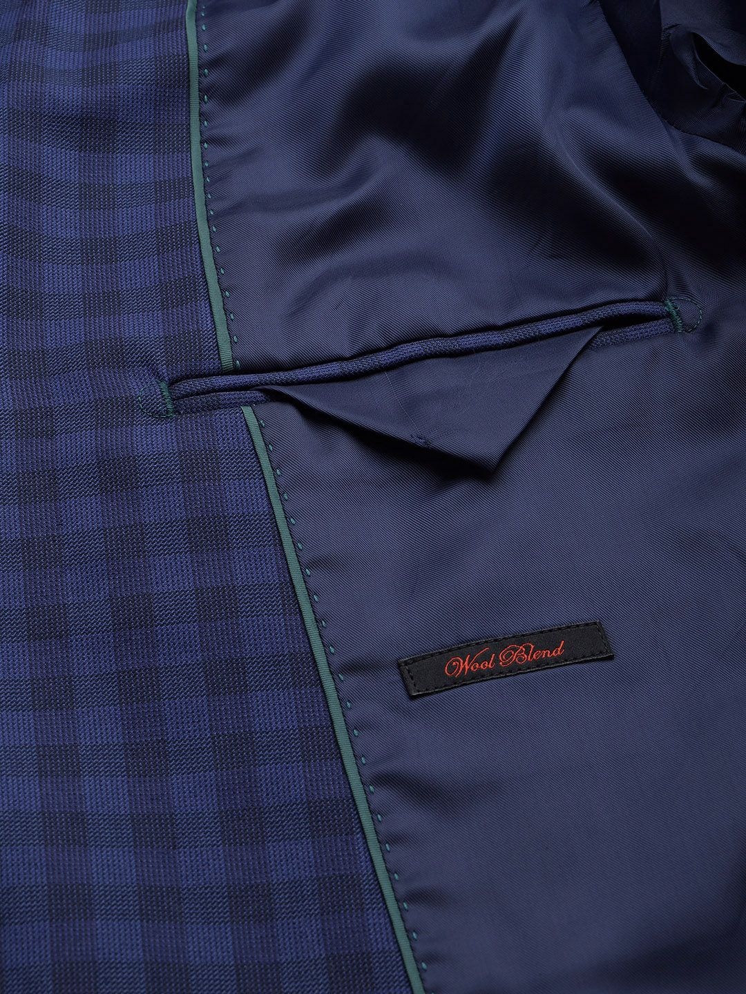 Raymond Contemporary Fit Checked Single-Breasted Formal Blazer