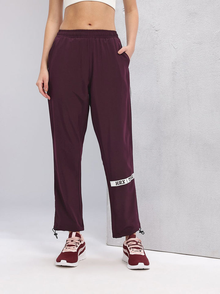 HRX by Hrithik Roshan Women Toggle Hem Contrast Piping Training Track Pants