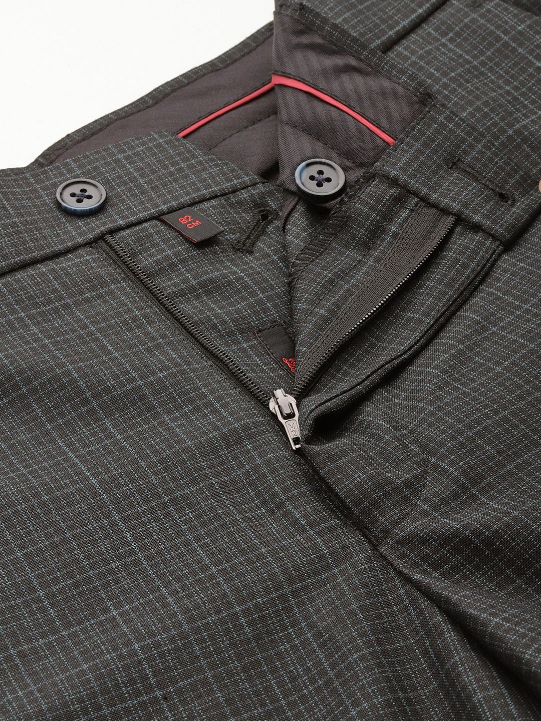 Raymond Men Checked Slim Fit Trousers