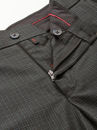 Raymond Men Checked Slim Fit Trousers