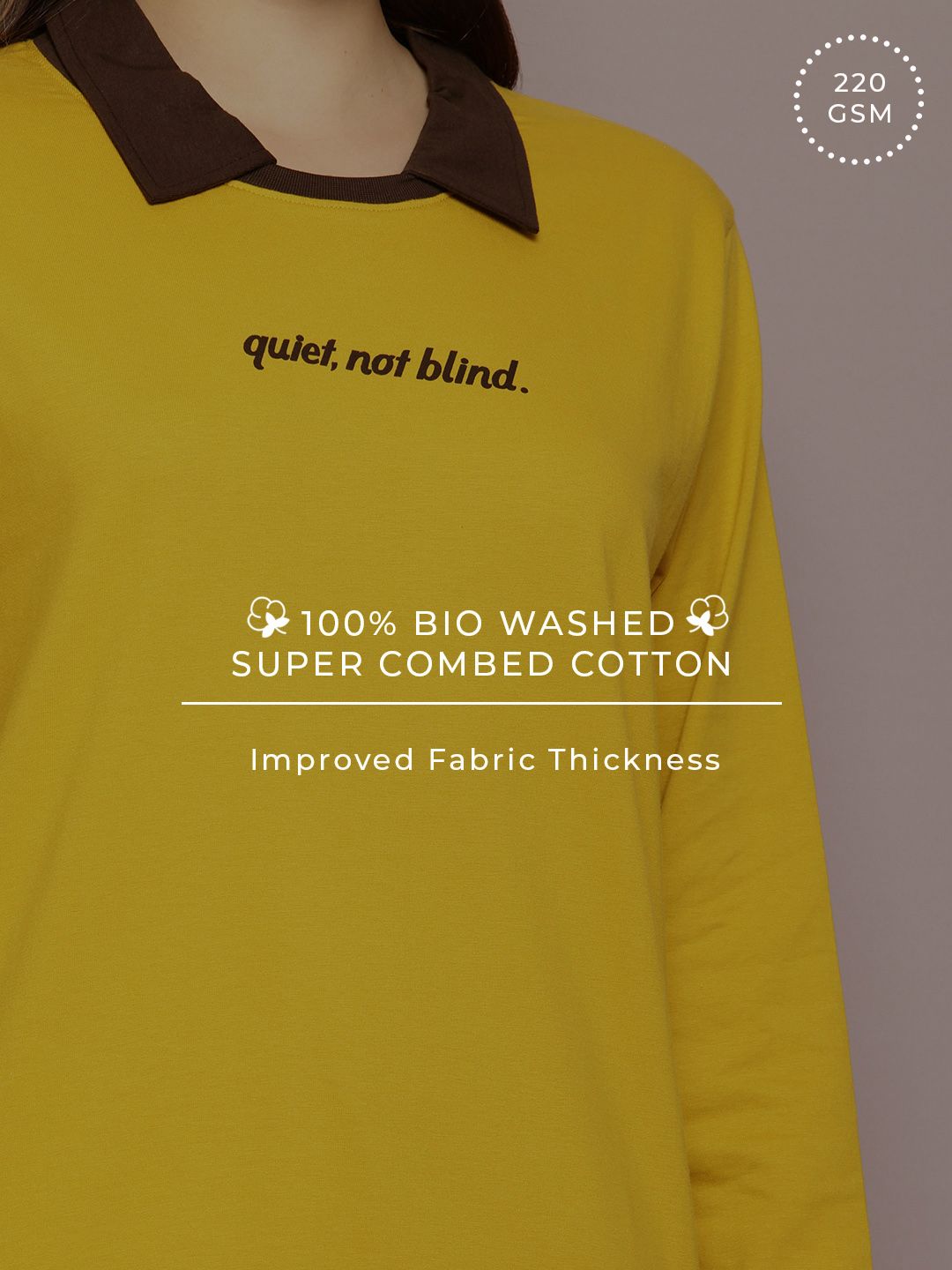 DILLINGER Typography Printed Polo Collar Oversized Pure Cotton T-shirt