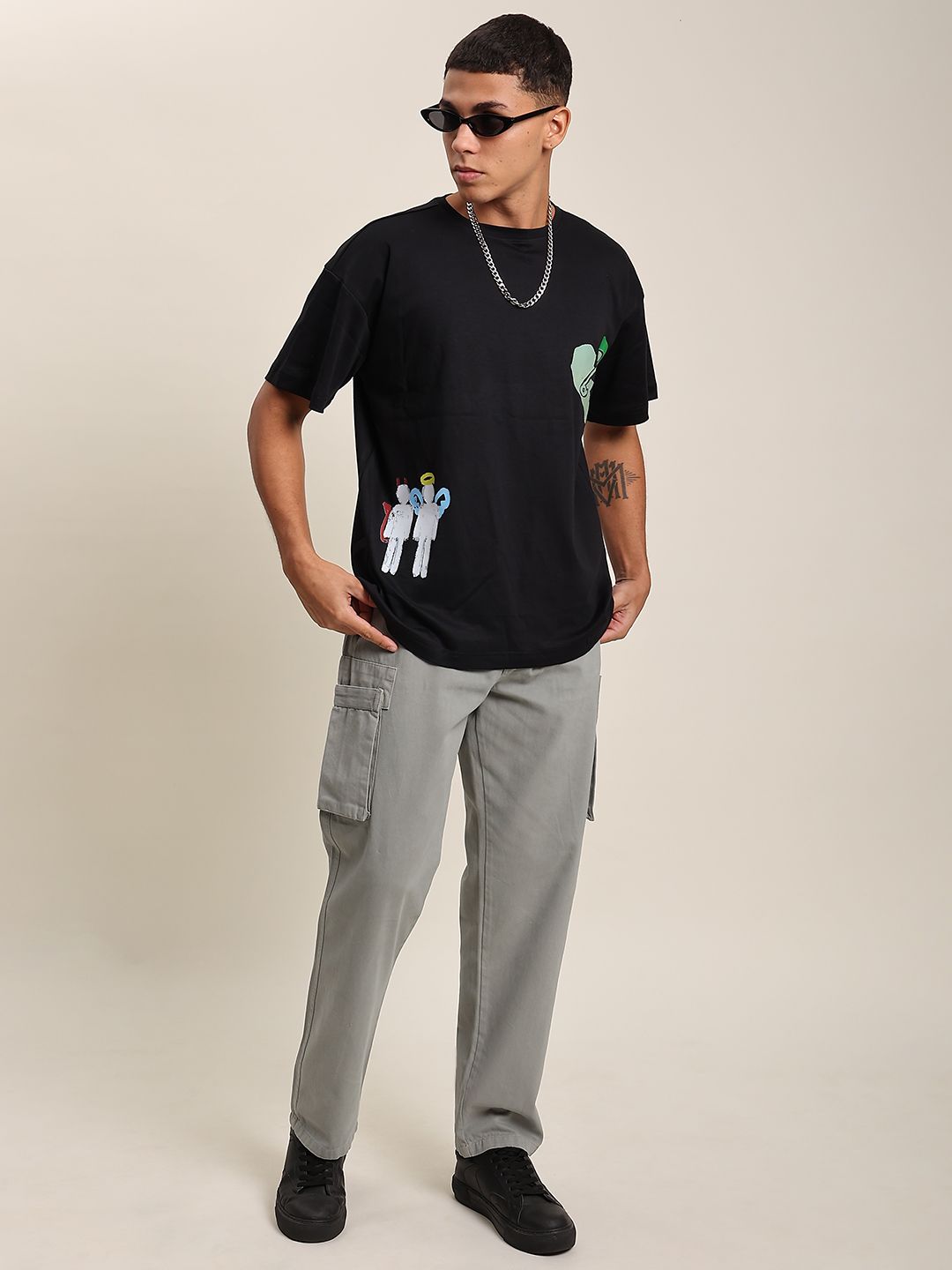 Bene Kleed Men Straight Fit Pure Cotton Cargos Trousers