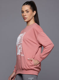 HRX by Hrithik Roshan Drop-shoulder Sleeves Printed Sweatshirt