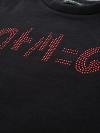 STREET 9 Women Black & Red Printed Sweatshirt