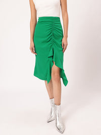 DressBerry Ruching Ruffled Straight Skirt