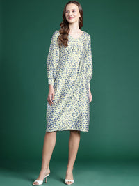 DressBerry Floral Print Satin Wrap Dress