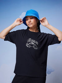 Bewakoof Official Cartoon Network Merchandise The Flintstones Printed Oversized T-shirt